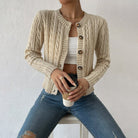 Women’s Cardigan With Cable Knit Pattern | Chunky - Mason Luxor
