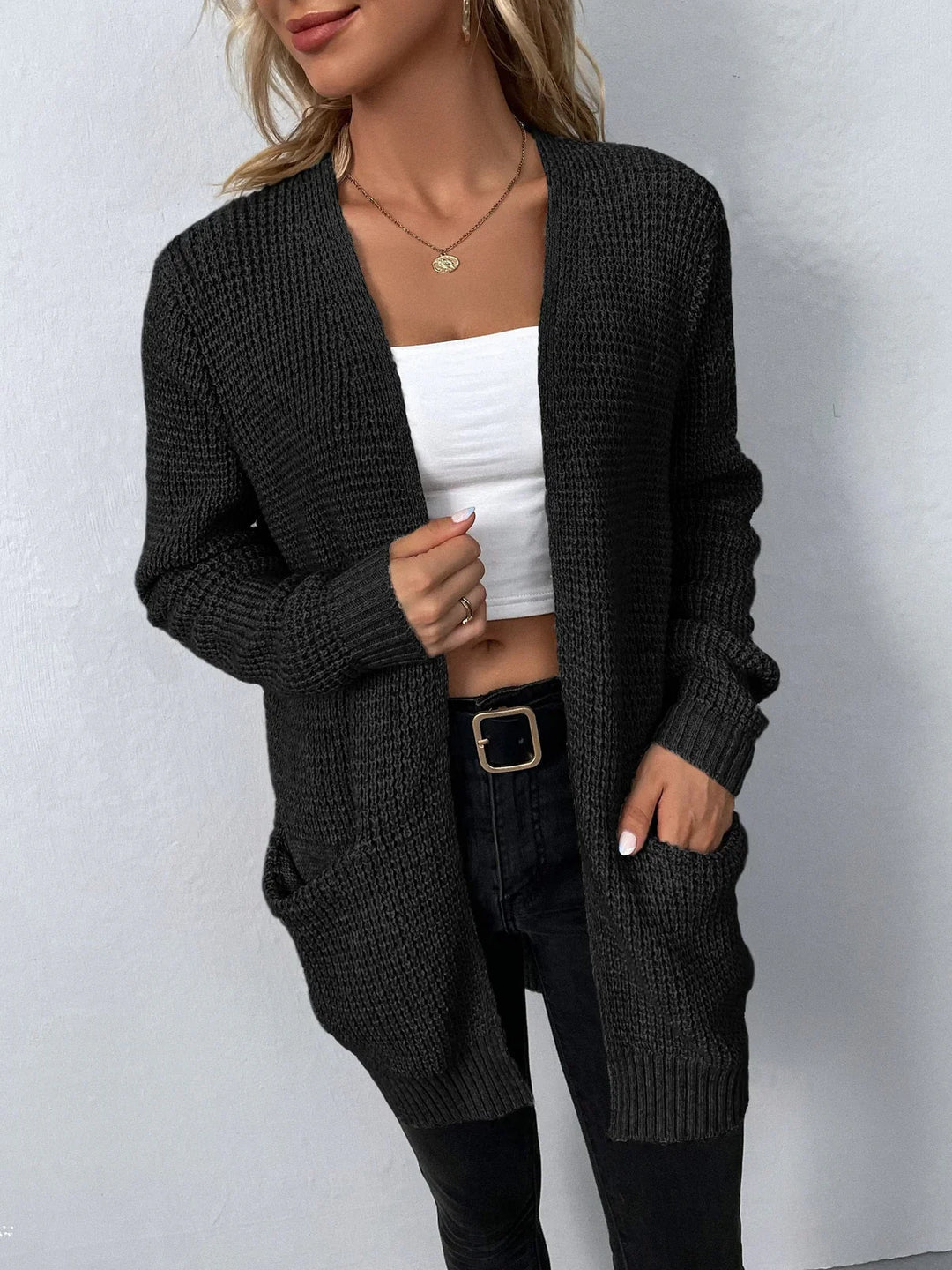 Women’s Cardigan With Front Pockets | Chunky - Mason Luxor