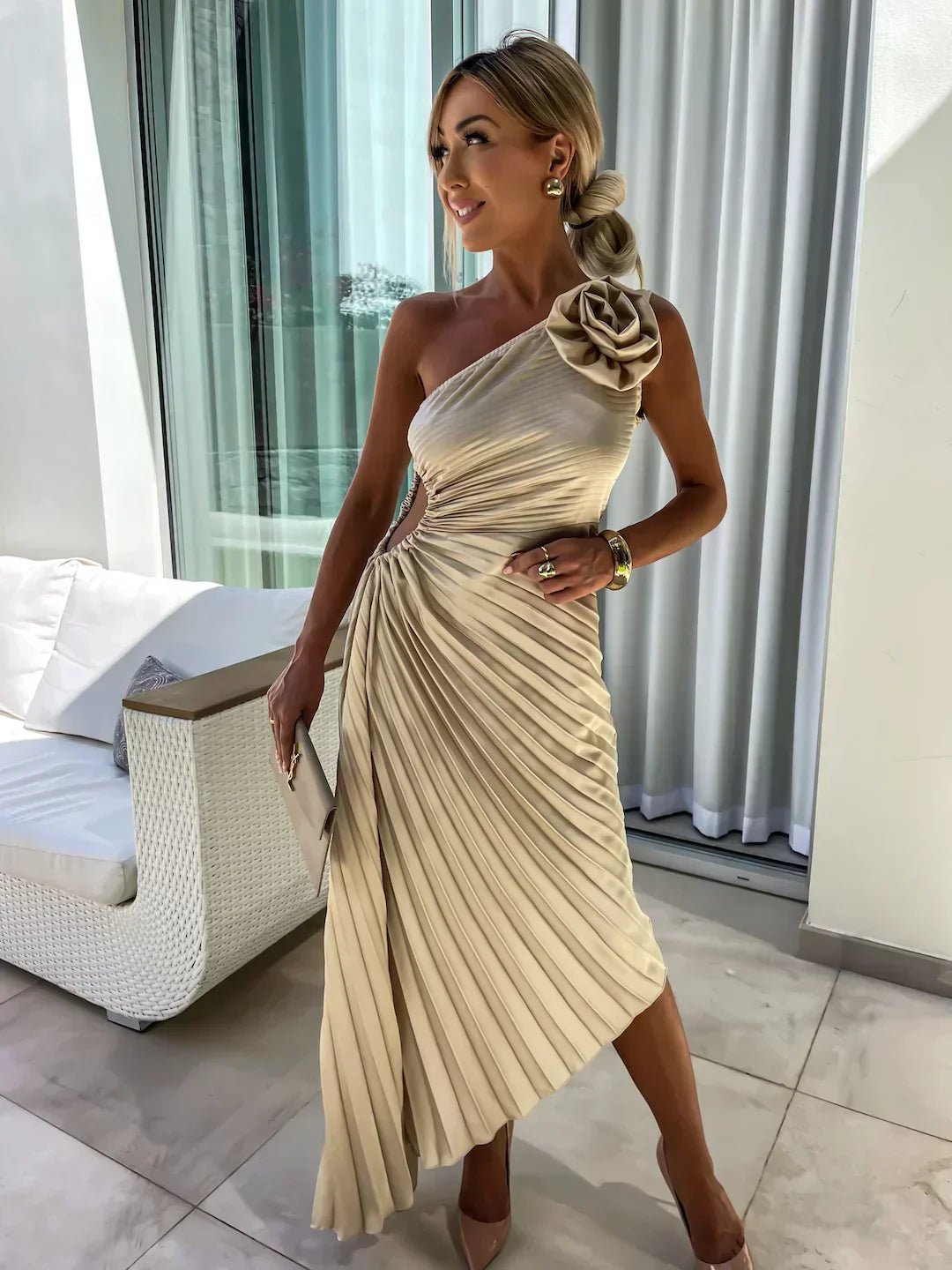 Women’s Cocktail Dresses With One Shoulder | Wedding Guest - Mason Luxor