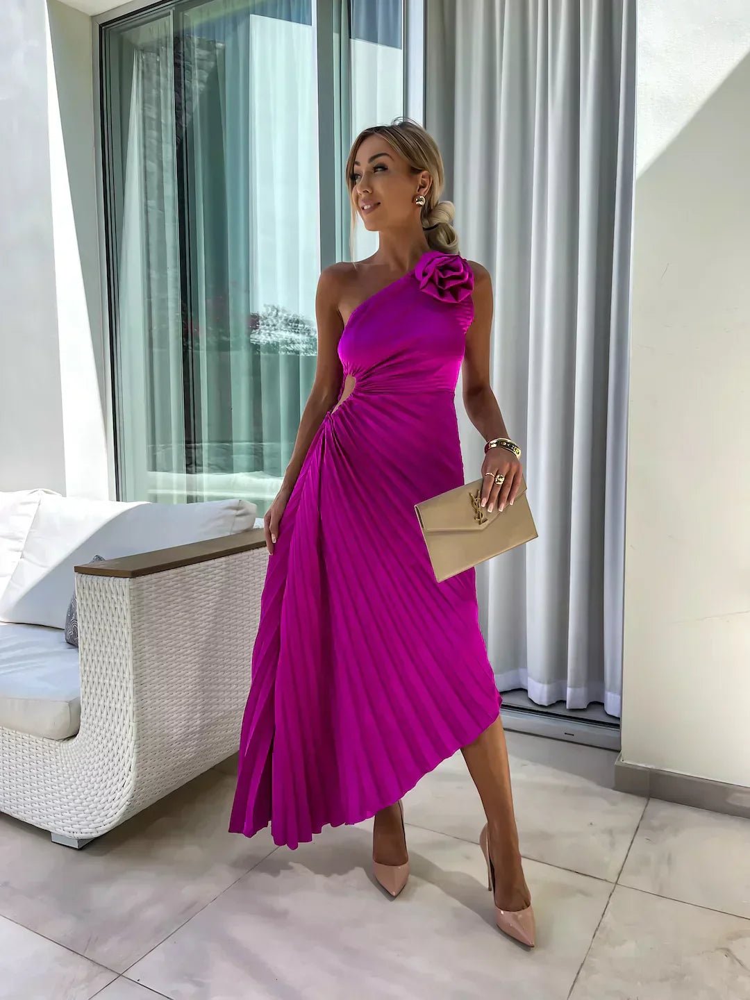 Women’s Cocktail Dresses With One Shoulder | Wedding Guest - Mason Luxor