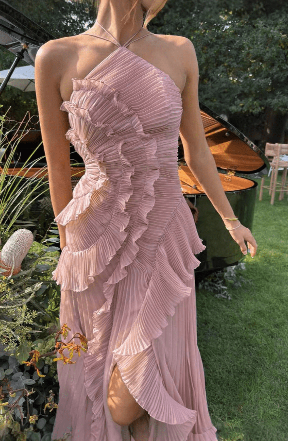 Women’s Cocktail Dresses With Pleated Ruffles | Evening - Mason Luxor