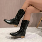Women’s Cowboy Boots With Western Stitch Detail | Retro - Mason Luxor