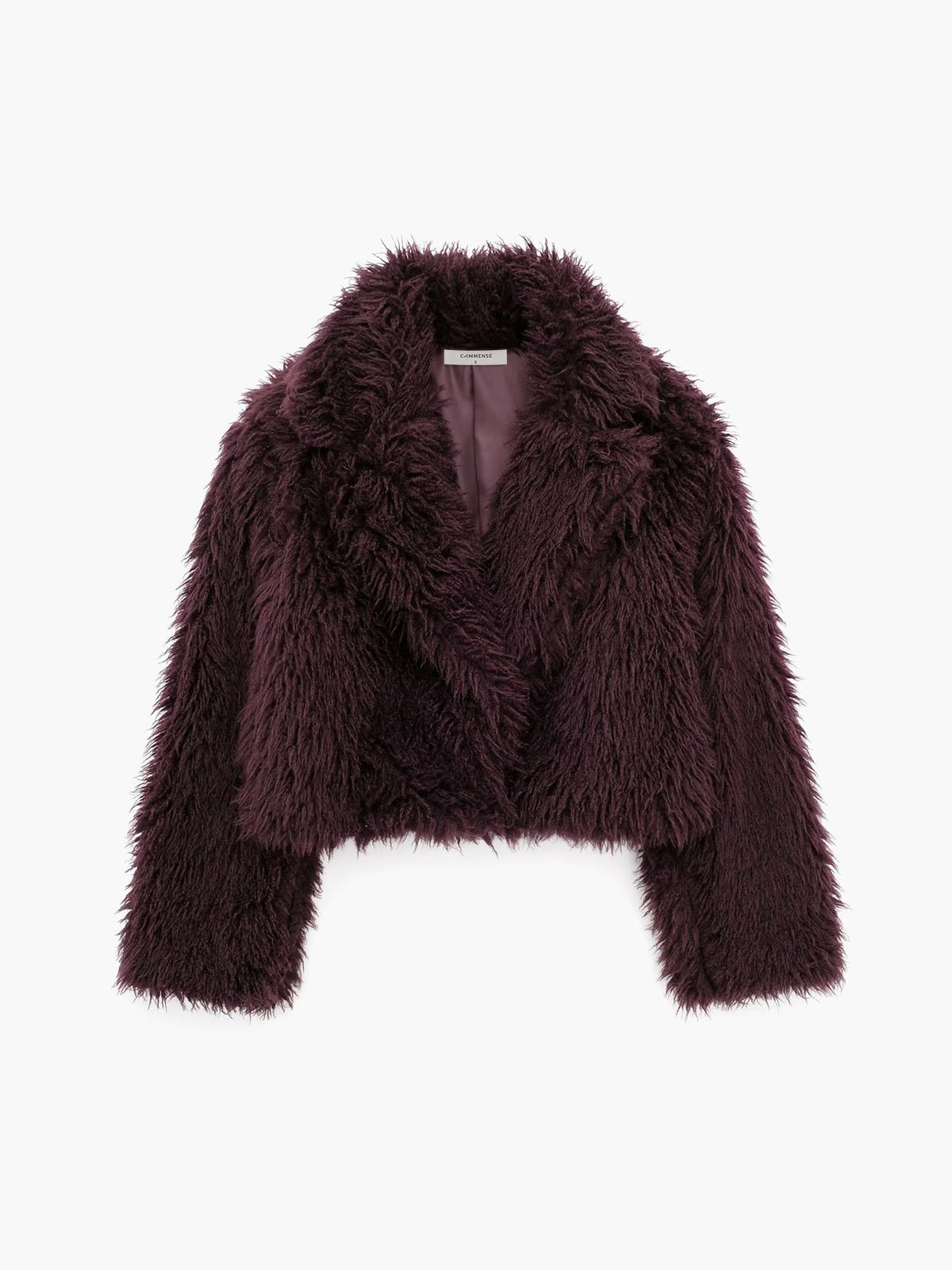 Women’s Dark Plum Fur Coat With Fluffy Texture | Chic - Mason Luxor