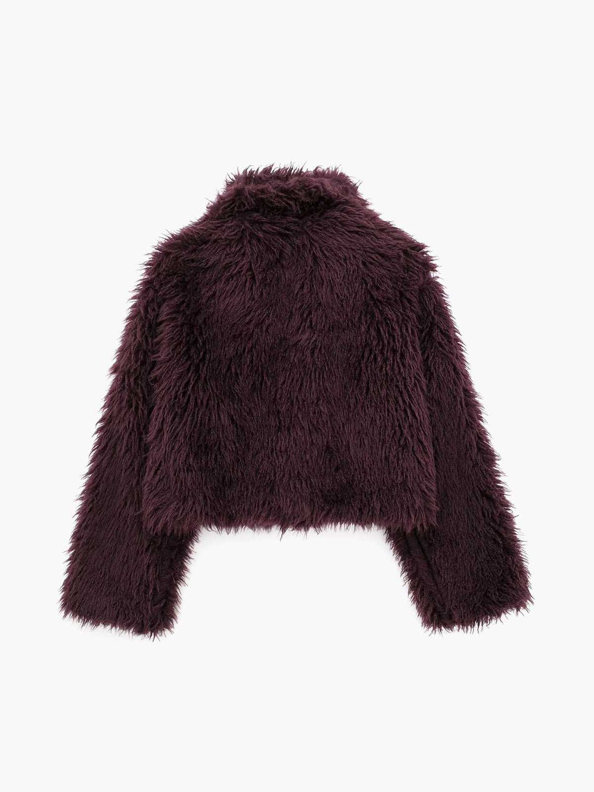 Women’s Dark Plum Fur Coat With Fluffy Texture | Chic - Mason Luxor