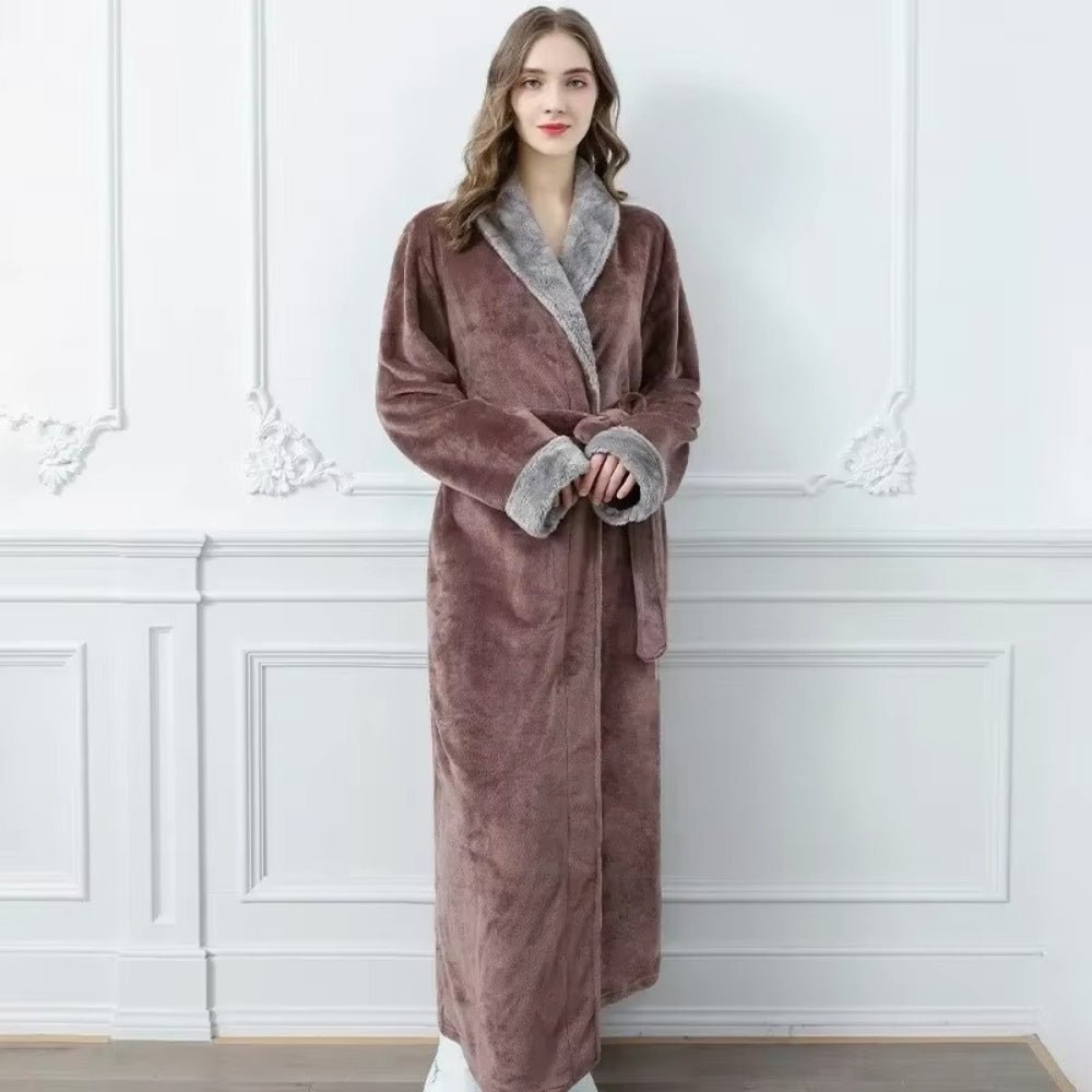 Women’s Dressing Gowns With Contrast Trim | Winter - Mason Luxor