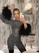 Women’s Evening Dresses With Feather Cuffs | Mini - Mason Luxor