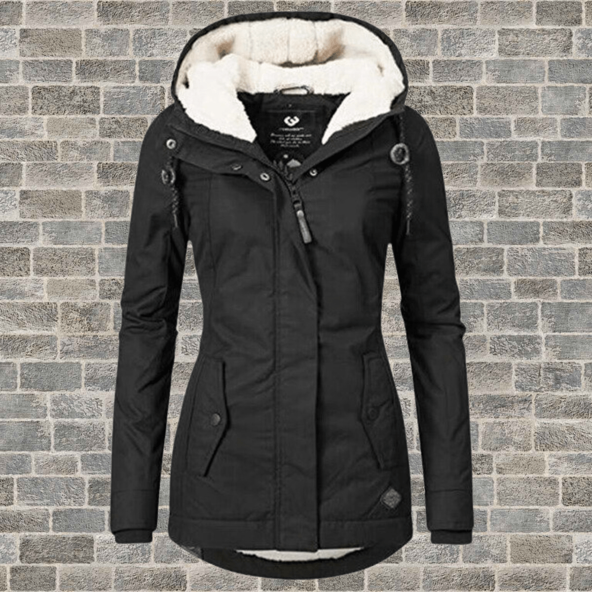 Women’s Fleece Jacket With Drawstring Hood | Winter - Mason Luxor