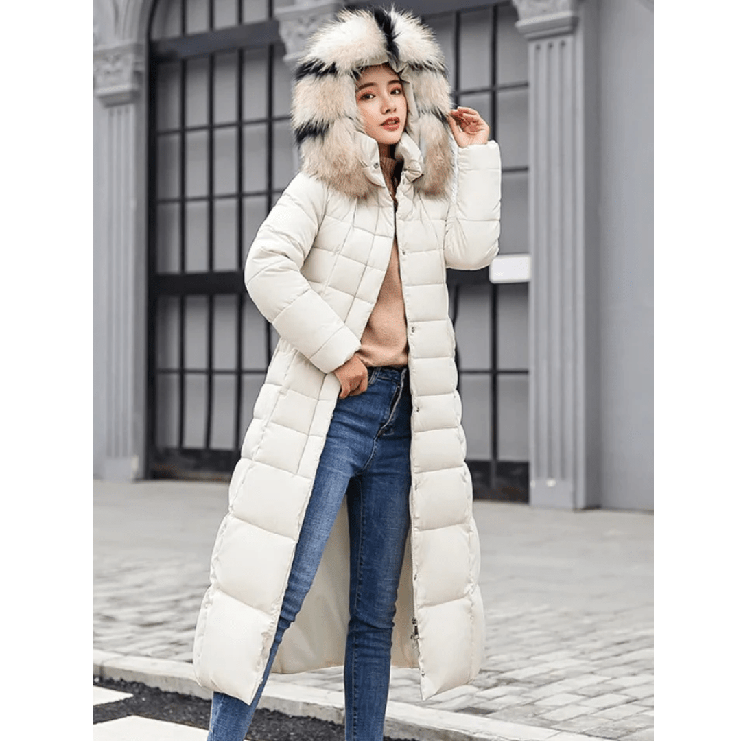 Women’s Fur Coat With Quilted Pattern | Winter - Mason Luxor