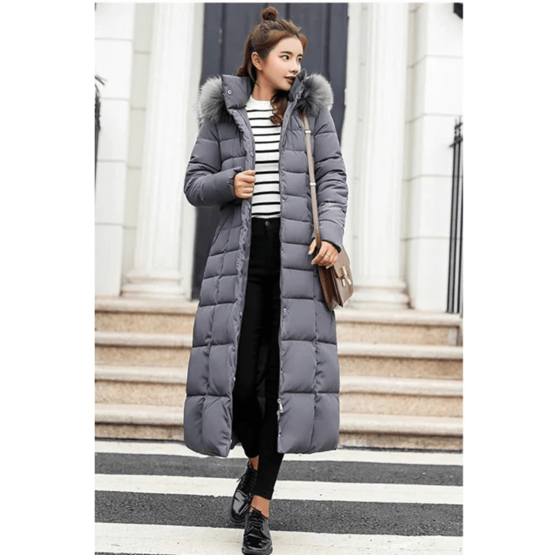Women’s Fur Coat With Quilted Pattern | Winter - Mason Luxor