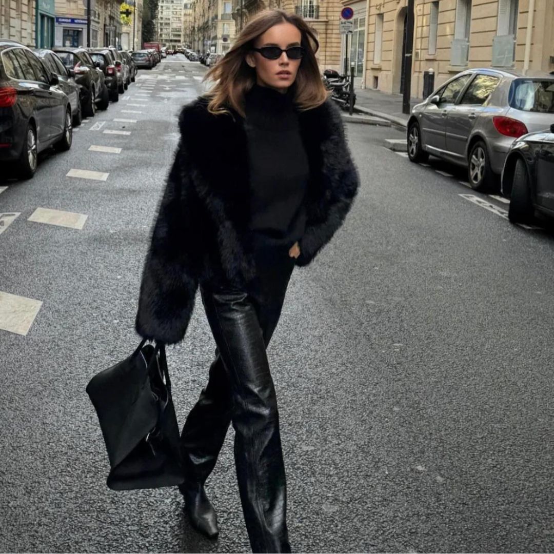 Women’s Fur Coat With Wide Collar | Chic - Mason Luxor