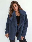 Women’s Fur Coat With Wide Lapel Collar | Teddy - Mason Luxor