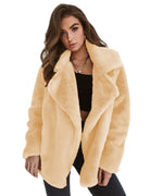 Women’s Fur Coat With Wide Lapel Collar | Teddy - Mason Luxor