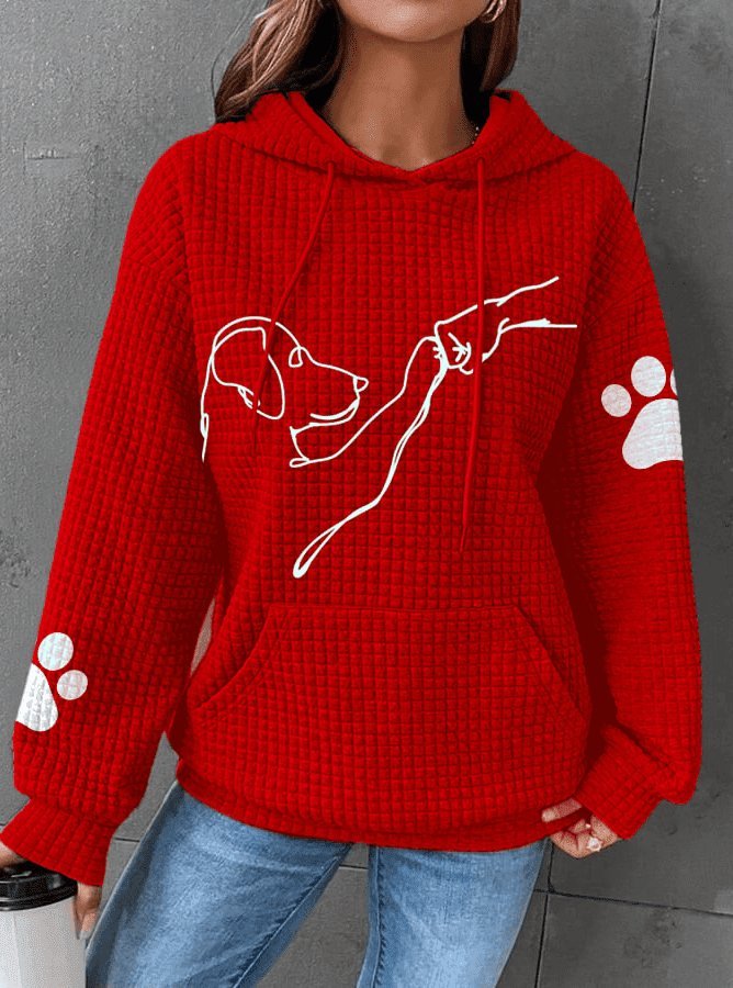 Women’s Graphic Dog Print Oversized Hoodies | Casual - Mason Luxor
