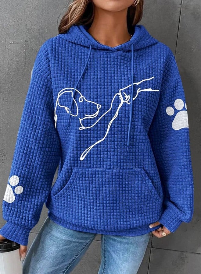 Women’s Graphic Dog Print Oversized Hoodies | Casual - Mason Luxor