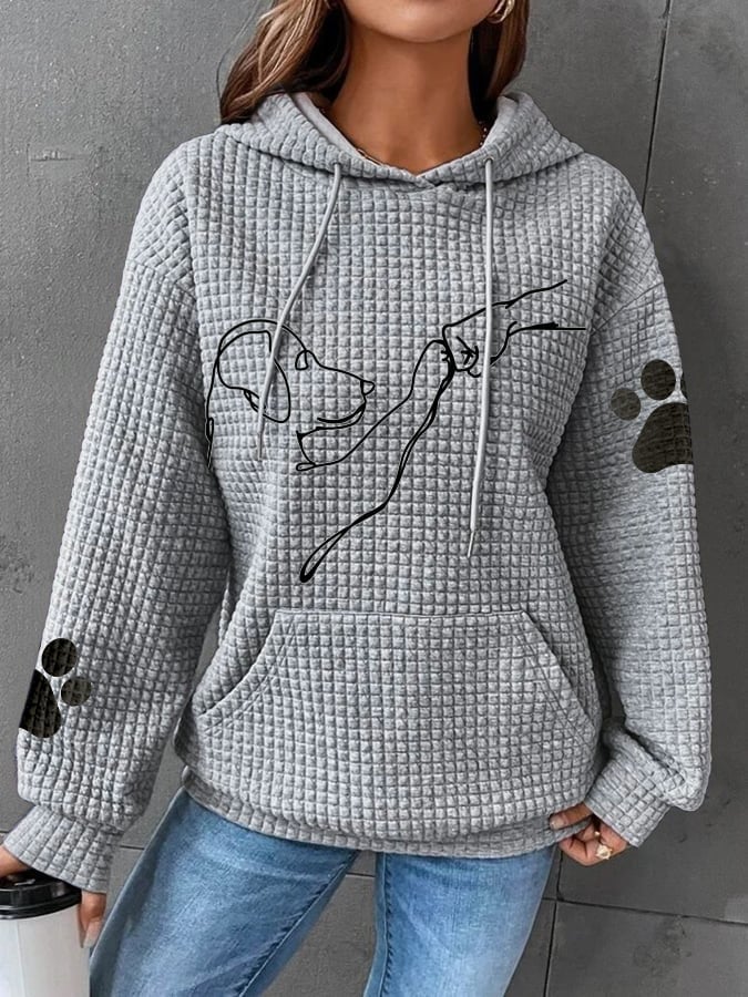 Women’s Graphic Dog Print Oversized Hoodies | Casual - Mason Luxor