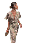 Women’s Green Cocktail Dresses With Twist Front | Formal - Mason Luxor