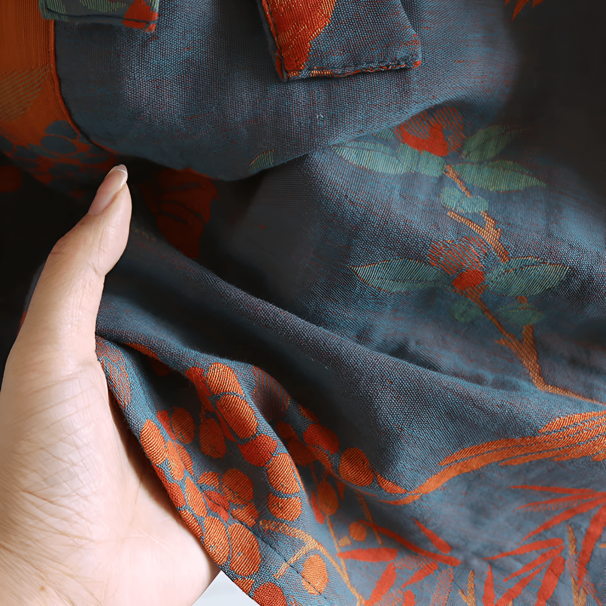 Women’s Grey Orange Dressing Gowns With Contrast Trim | Comfort - Mason Luxor