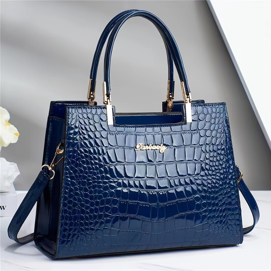 Women’s Handbags With Croc Texture | Classic - Mason Luxor