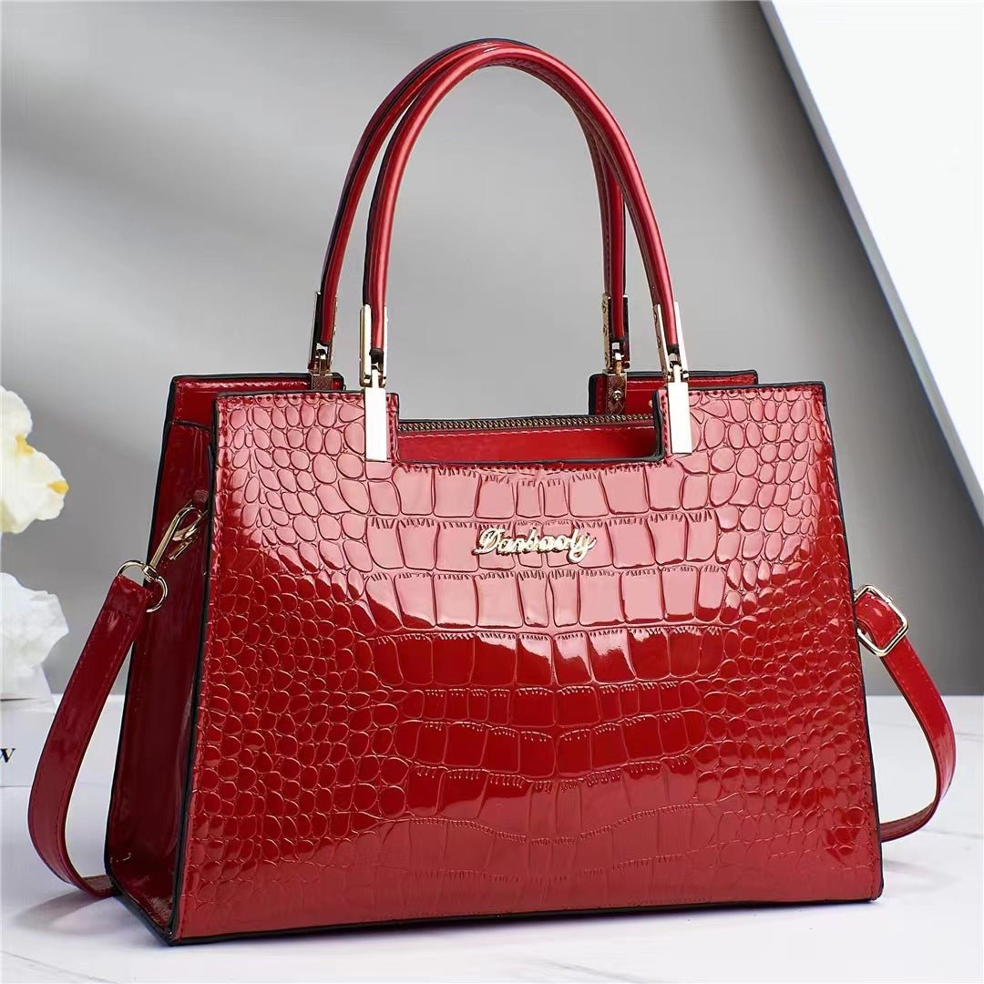 Women’s Handbags With Croc Texture | Classic - Mason Luxor