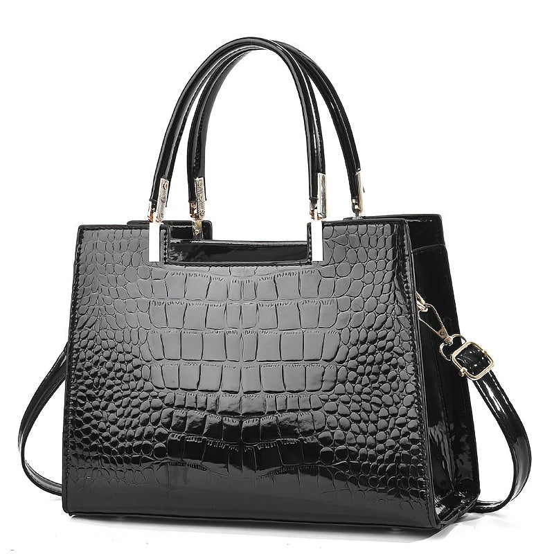 Women’s Handbags With Croc Texture | Classic - Mason Luxor