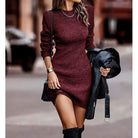 Women’s Jumper Dress With Ribbed Texture | Bodycon - Mason Luxor
