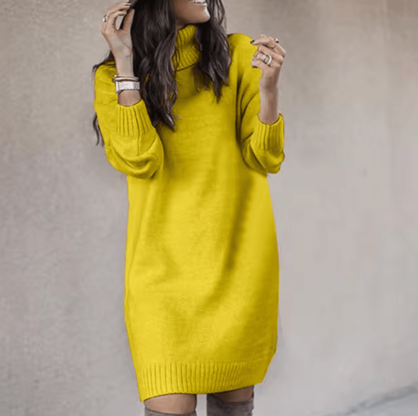 Women’s Jumper Dress With Turtleneck | Classic - Mason Luxor