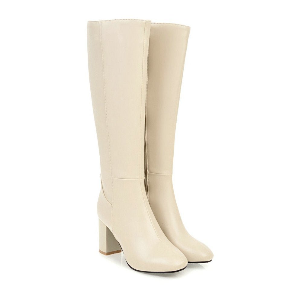 Women’s Knee High Boots With Block Heel | Classic - Mason Luxor