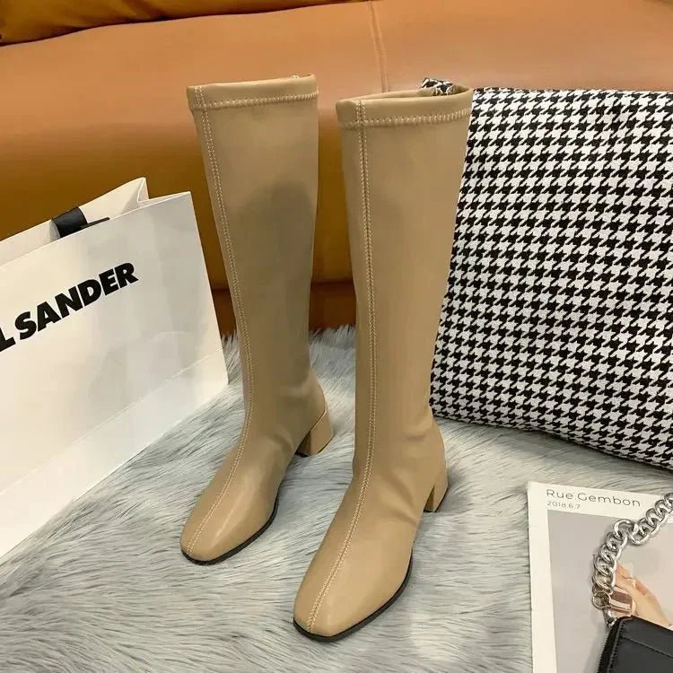 Women’s Knee High Boots With Block Heel | Winter - Mason Luxor