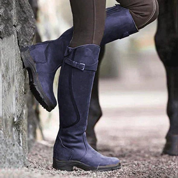 Women’s Knee High Boots With Buckle Strap | Winter - Mason Luxor