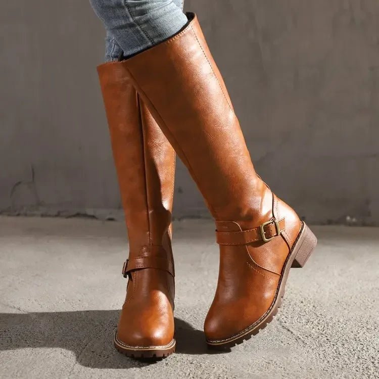 Women’s Knee High Boots With Buckle | Winter - Mason Luxor