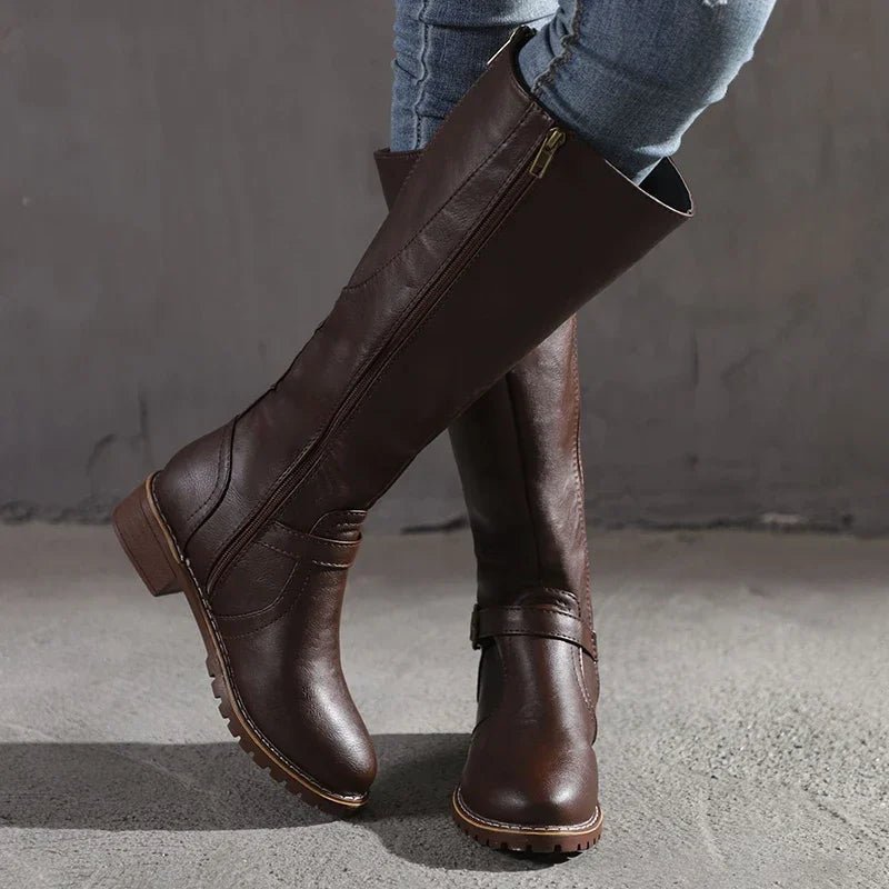 Women’s Knee High Boots With Buckle | Winter - Mason Luxor