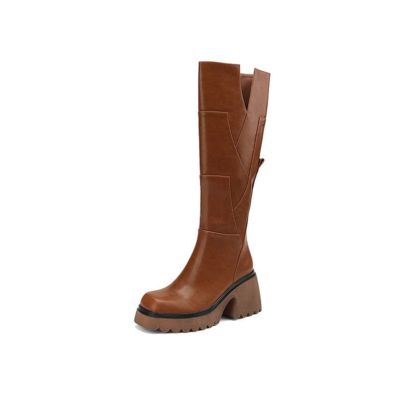 Women’s Knee High Boots With Chunky Heel | Modern - Mason Luxor