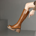 Women’s Knee High Boots With Chunky Heel | Modern - Mason Luxor