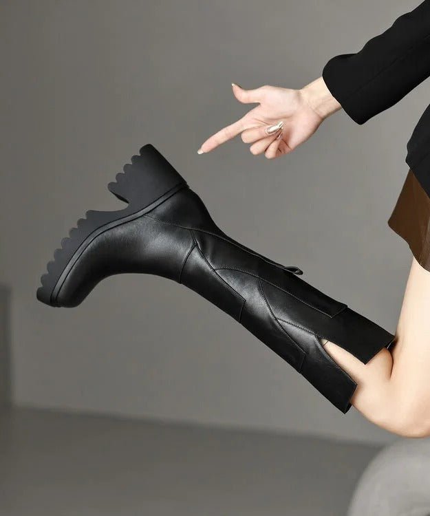 Women’s Knee High Boots With Chunky Heel | Modern - Mason Luxor