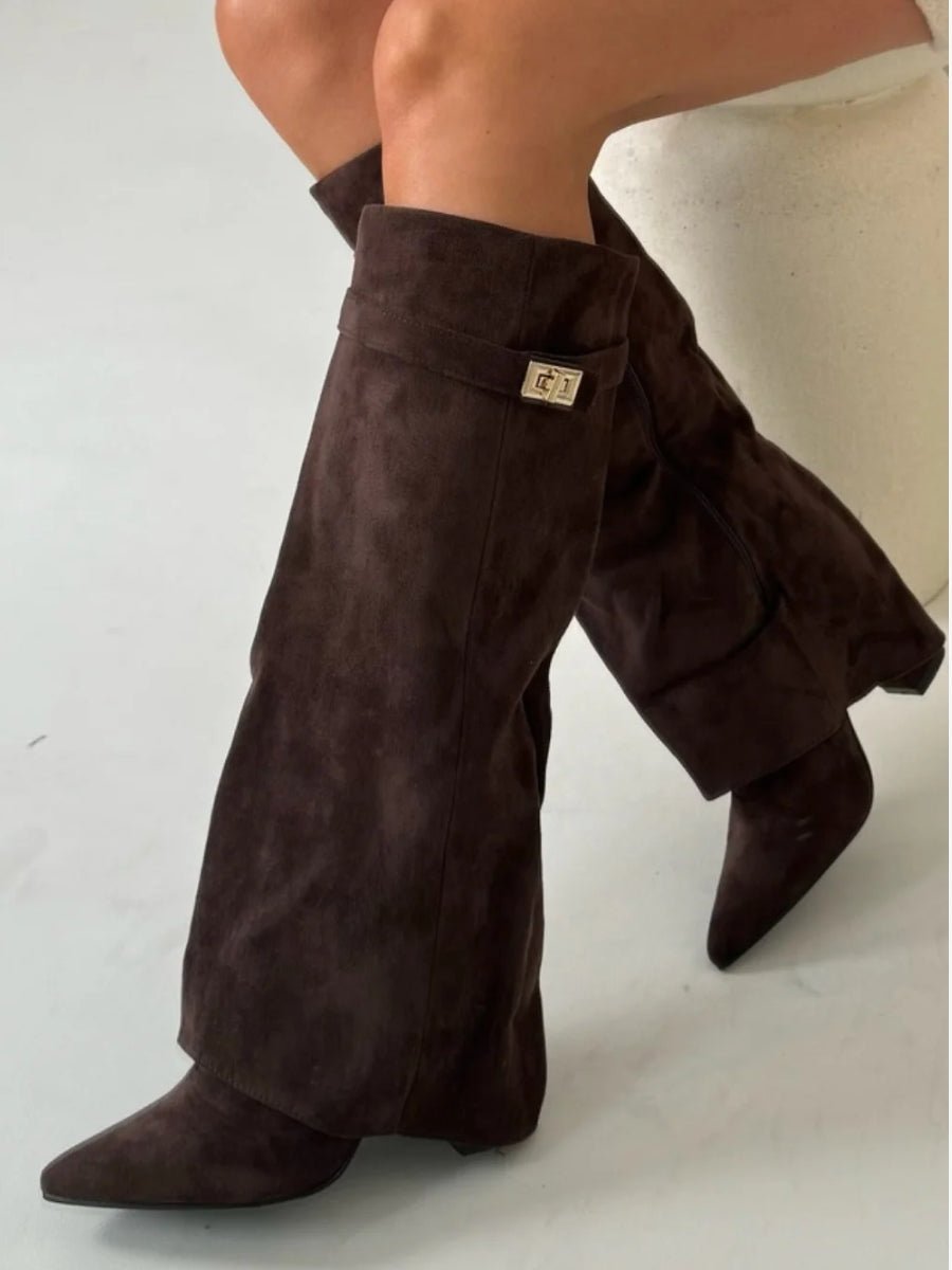 Women’s Knee High Boots With Pointed Toe | Retro - Mason Luxor