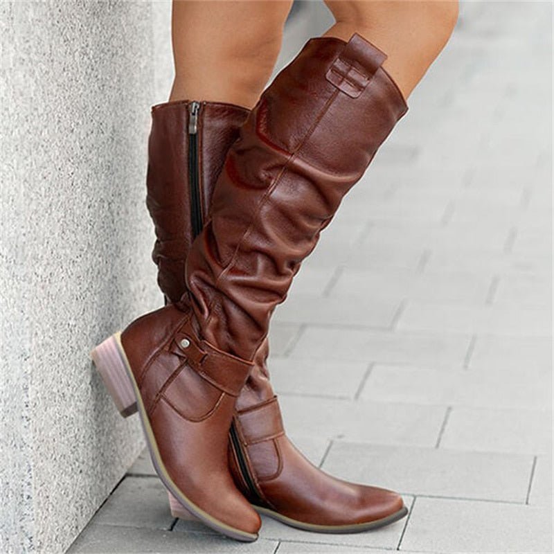 Women’s Knee High Boots With Slouch Design | Casual - Mason Luxor