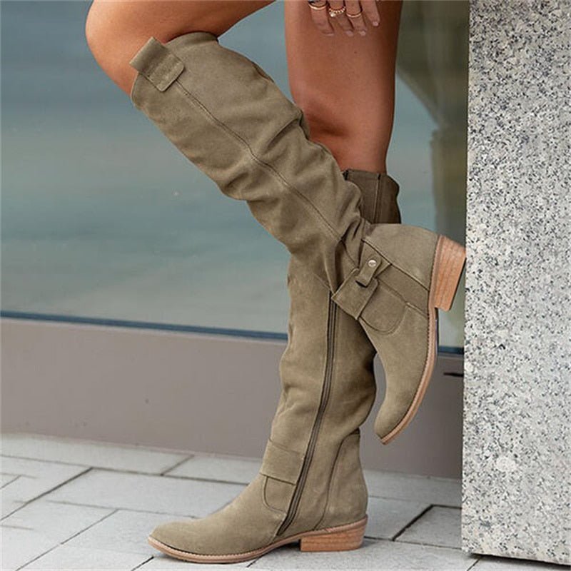 Women’s Knee High Boots With Slouch Design | Casual - Mason Luxor