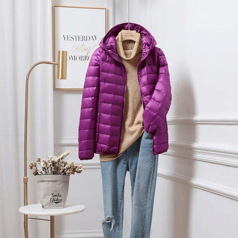 Women’s Lightweight Puffer Jacket With Hood | Winter - Mason Luxor