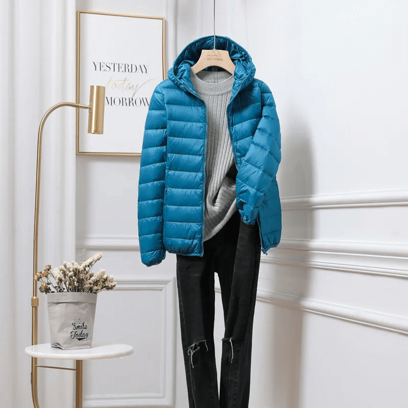 Women’s Lightweight Puffer Jacket With Hood | Winter - Mason Luxor