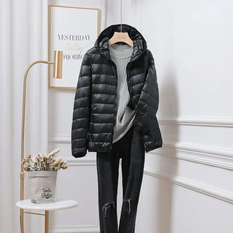 Women’s Lightweight Puffer Jacket With Hood | Winter - Mason Luxor