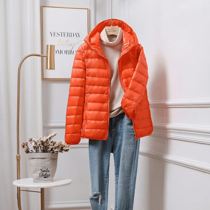Women’s Lightweight Puffer Jacket With Hood | Winter - Mason Luxor
