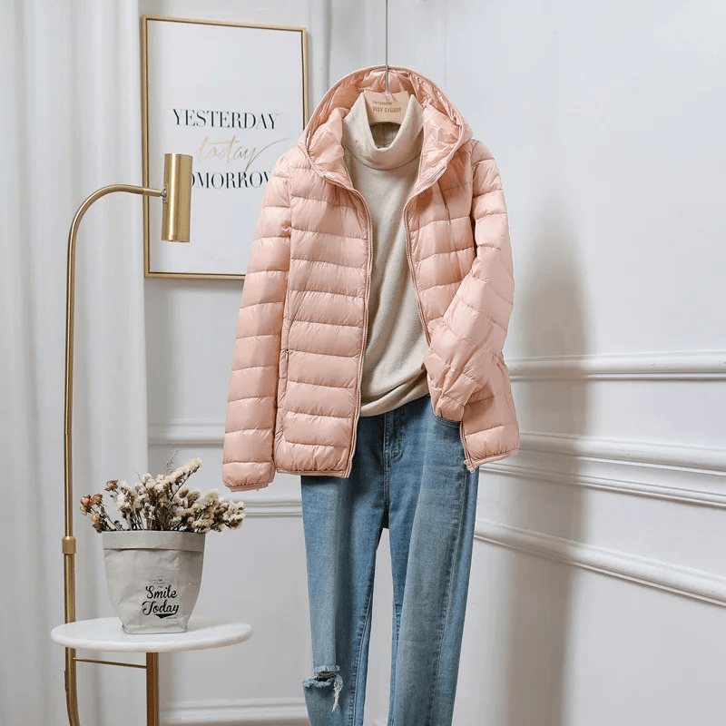 Women’s Lightweight Puffer Jacket With Hood | Winter - Mason Luxor