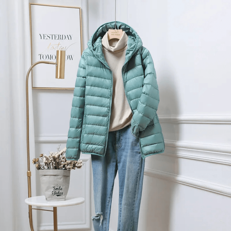 Women’s Lightweight Puffer Jacket With Hood | Winter - Mason Luxor