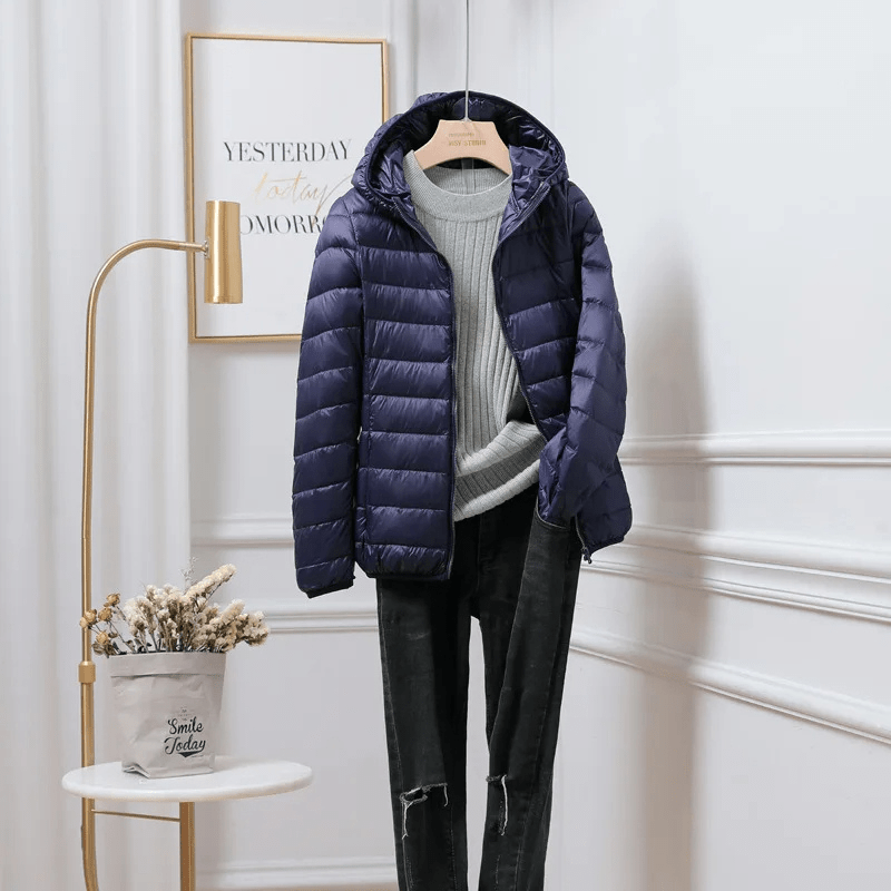 Women’s Lightweight Puffer Jacket With Hood | Winter - Mason Luxor