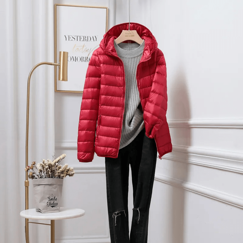 Women’s Lightweight Puffer Jacket With Hood | Winter - Mason Luxor