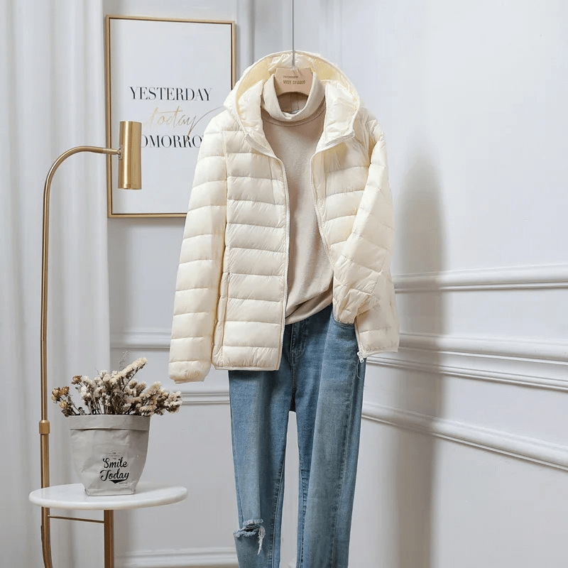Women’s Lightweight Puffer Jacket With Hood | Winter - Mason Luxor