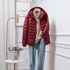 Women’s Lightweight Puffer Jacket With Hood | Winter - Mason Luxor