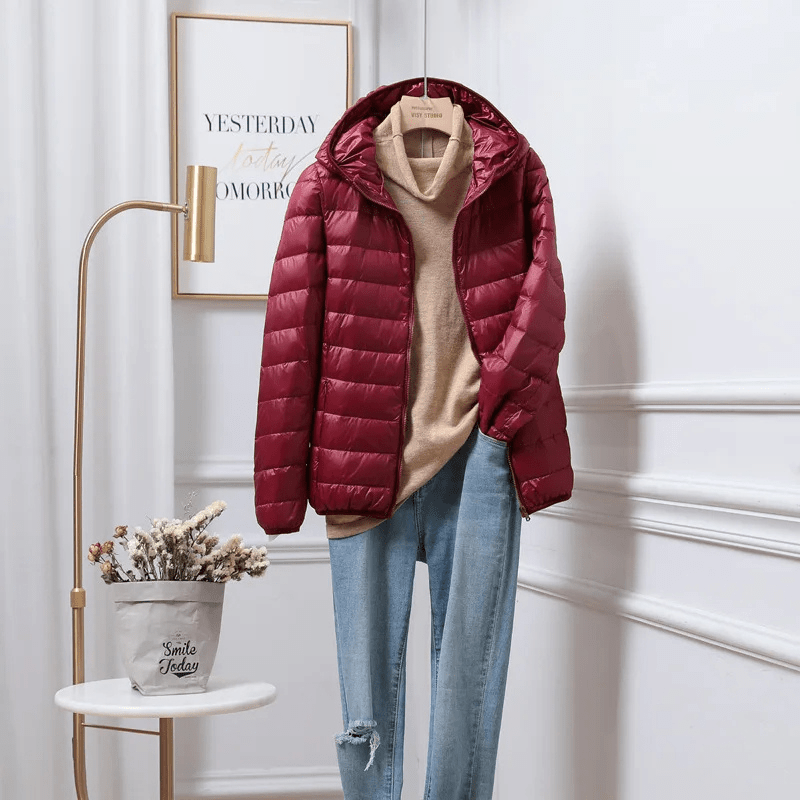 Women’s Lightweight Puffer Jacket With Hood | Winter - Mason Luxor