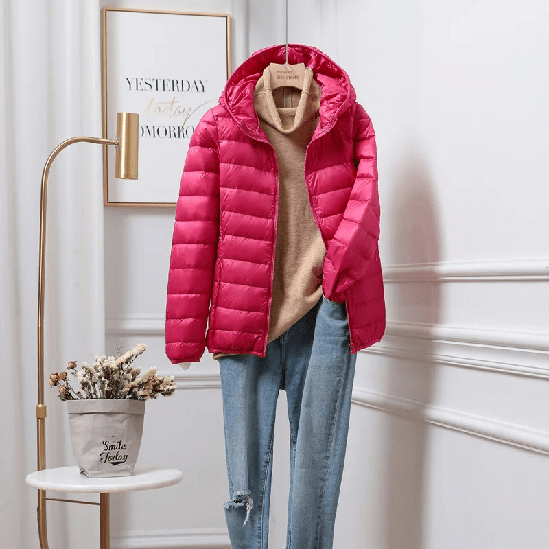 Women’s Lightweight Puffer Jacket With Hood | Winter - Mason Luxor
