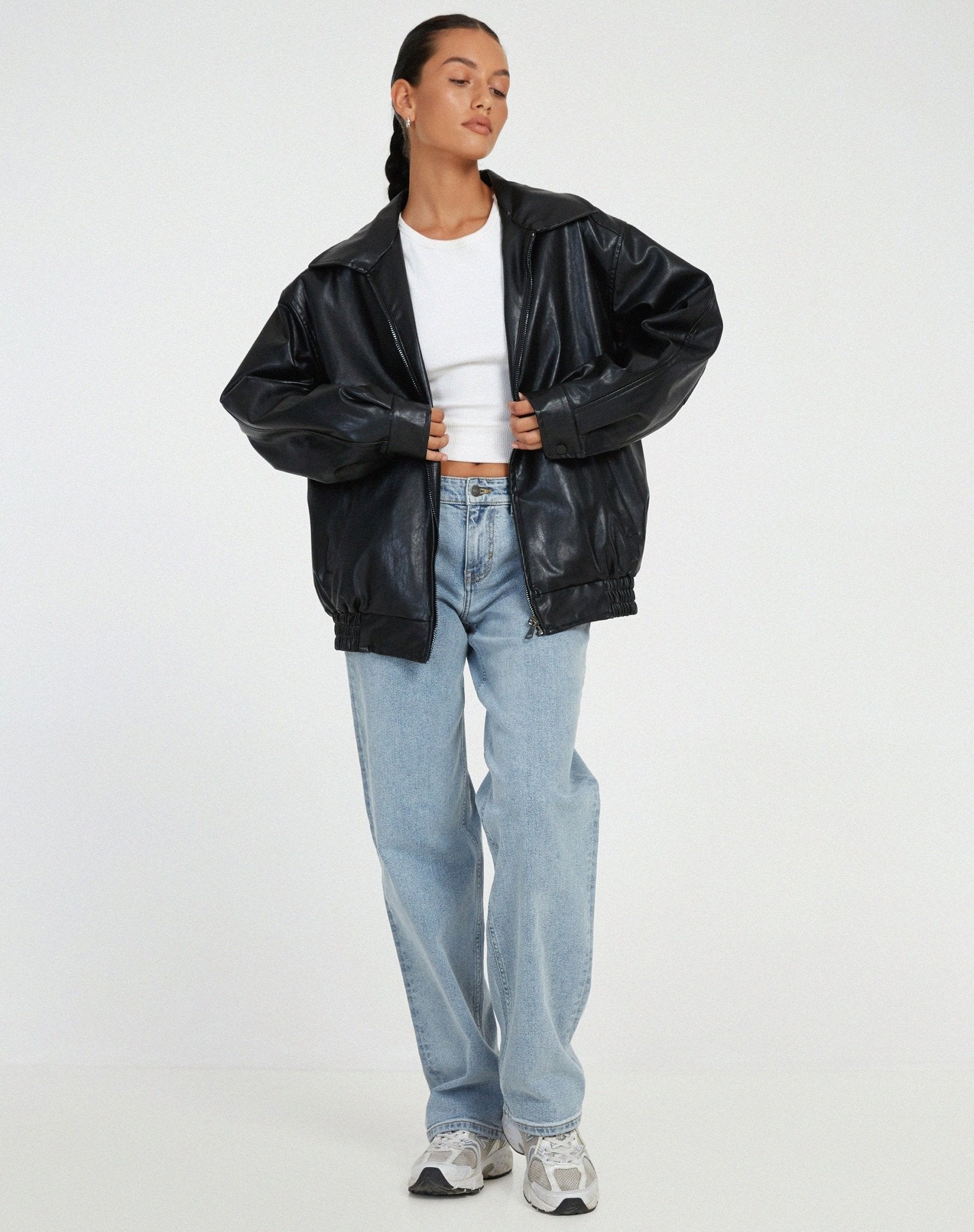 Women’s Oversized Bomber Jacket With Zip Front | Winter - Mason Luxor